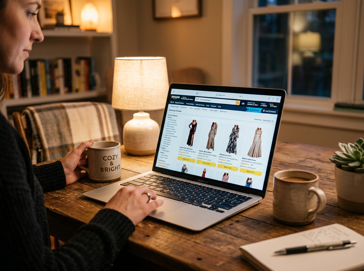 Page: Rubrique : Avis sur les sites de Robes. Slot: 1063 amazon lachat de robe.html. Context: Amazon